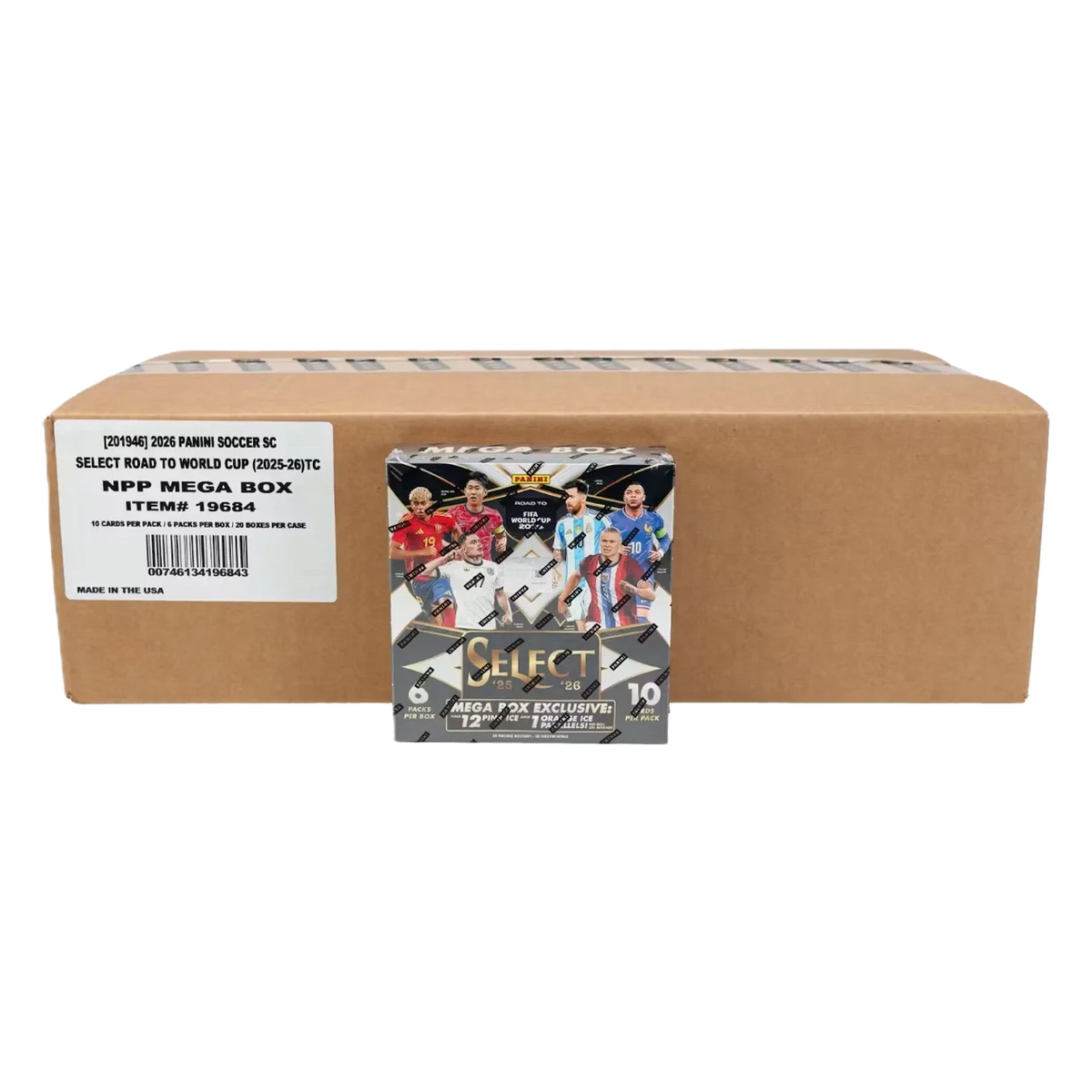 2026 Panini Select Road to FIFA World Cup Soccer Mega 20-Box Case